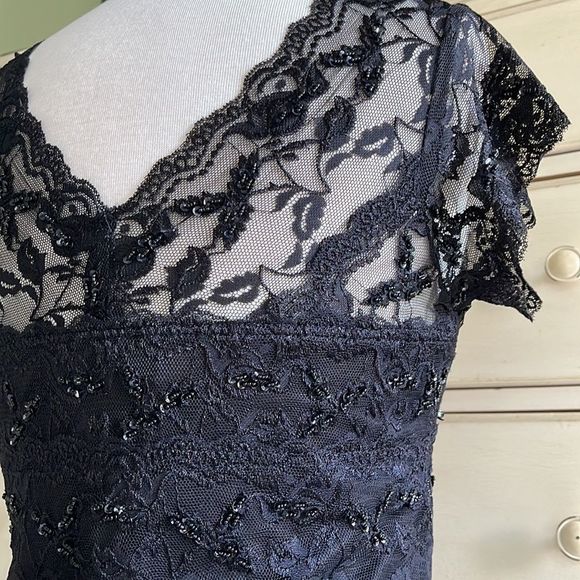 Onyx Nite Black Lace Dress size 12 - Picture 7 of 10